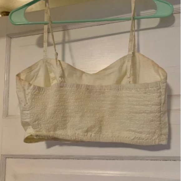 FREE* Yellow Eyelet Crop Top - Picture 2 of 4